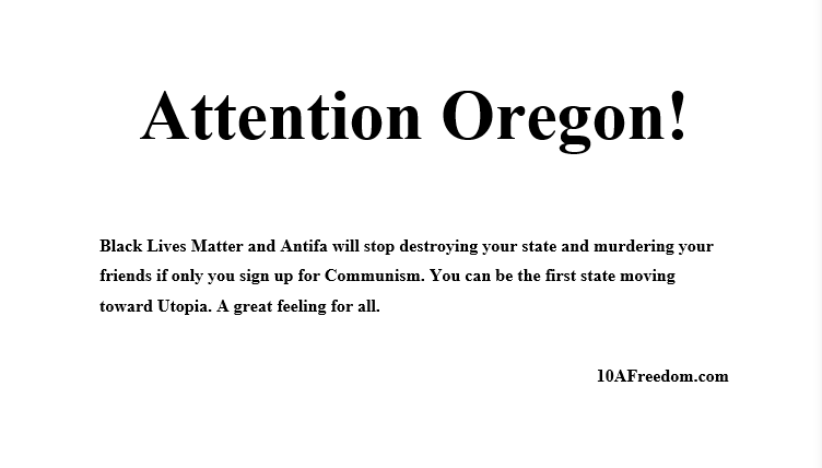 Attention Oregon